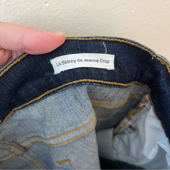 FRAME jeans le skinny de Jeanne crop dark rinse denim size 29 / 8 - Picture 8 of 9